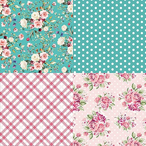 Scrapbook Paper Pack 6X6,Spring Scrapbook ,Vintage Scrapbooking Supplies,12 Designs Retro Floral Pattern Paper 24 Sheet Decorative Paper For Card Making Scrapbook Decoration,Photo Album Decor #TOP1