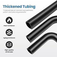 Vista 5 de Manguera de cuello de llenado de combustible de gasolina con 4 abrazaderas de manguera, manguera de combustible de 1 pulgada de diámetro
