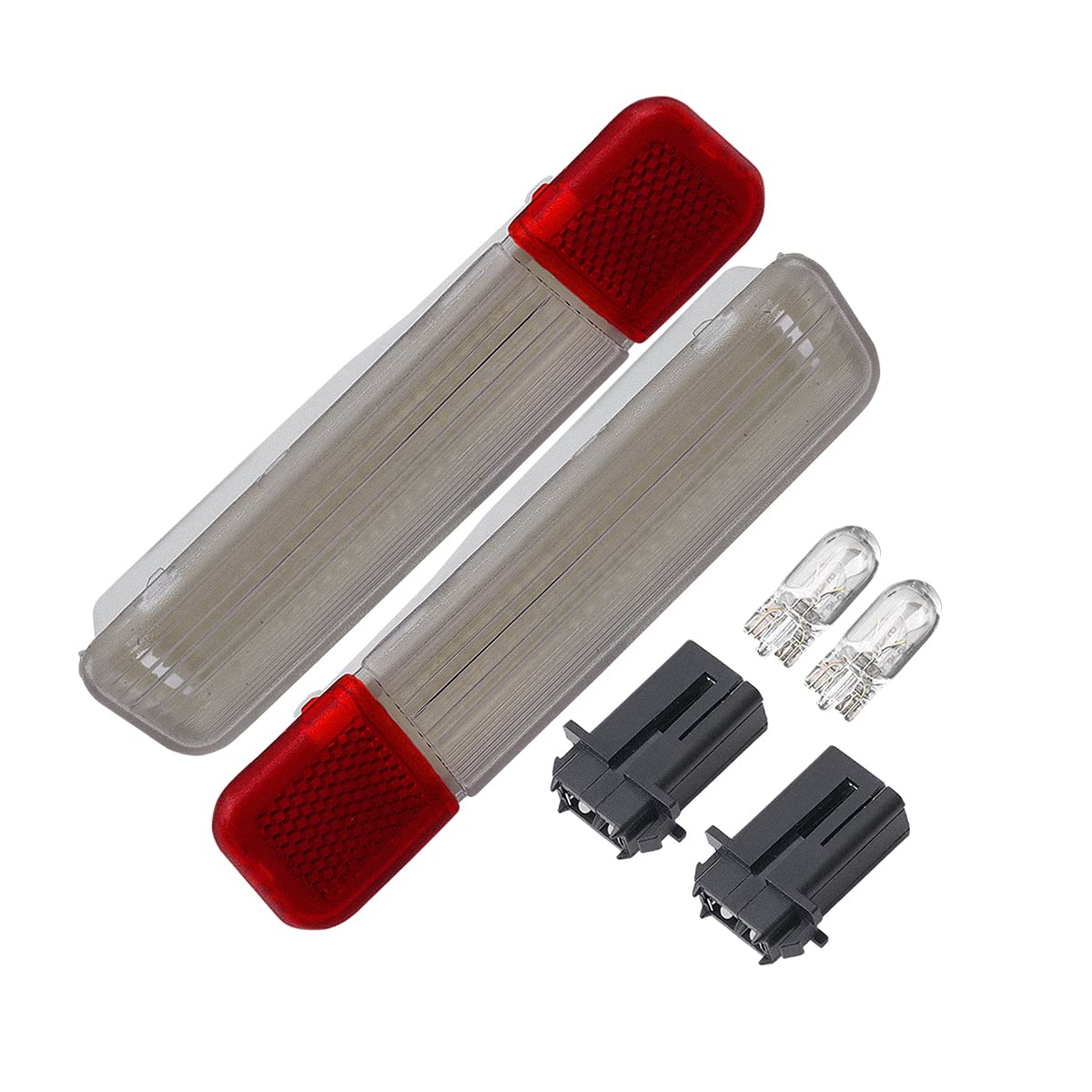 2Pcs 15021518 LED Interior Door Panel Light Courtesy Lamp Warning Light Assembly Compatible with Silverado Sierra 1500 3500 2500 HD Yukon C1500 C2500 C3500 15021517