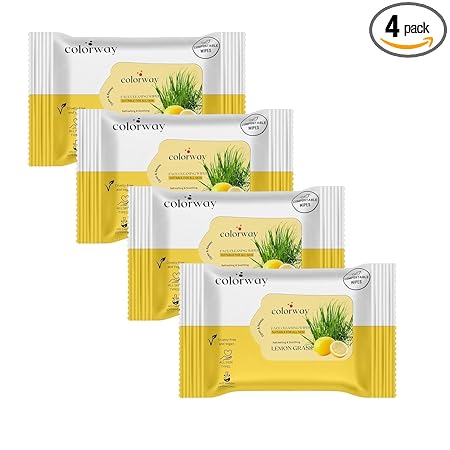 Refreshing Wet Wipes With 4 Different Fragrance, Facial Wet Wipes For Face And Travel Use For Girls And Boys Pack Of 4 (Pack Of 4, Lemon Grass)