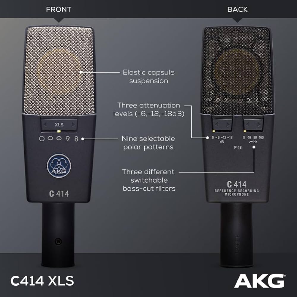 AKG C414 XLS Reference Condenser Microphone, Multipattern : Amazon
