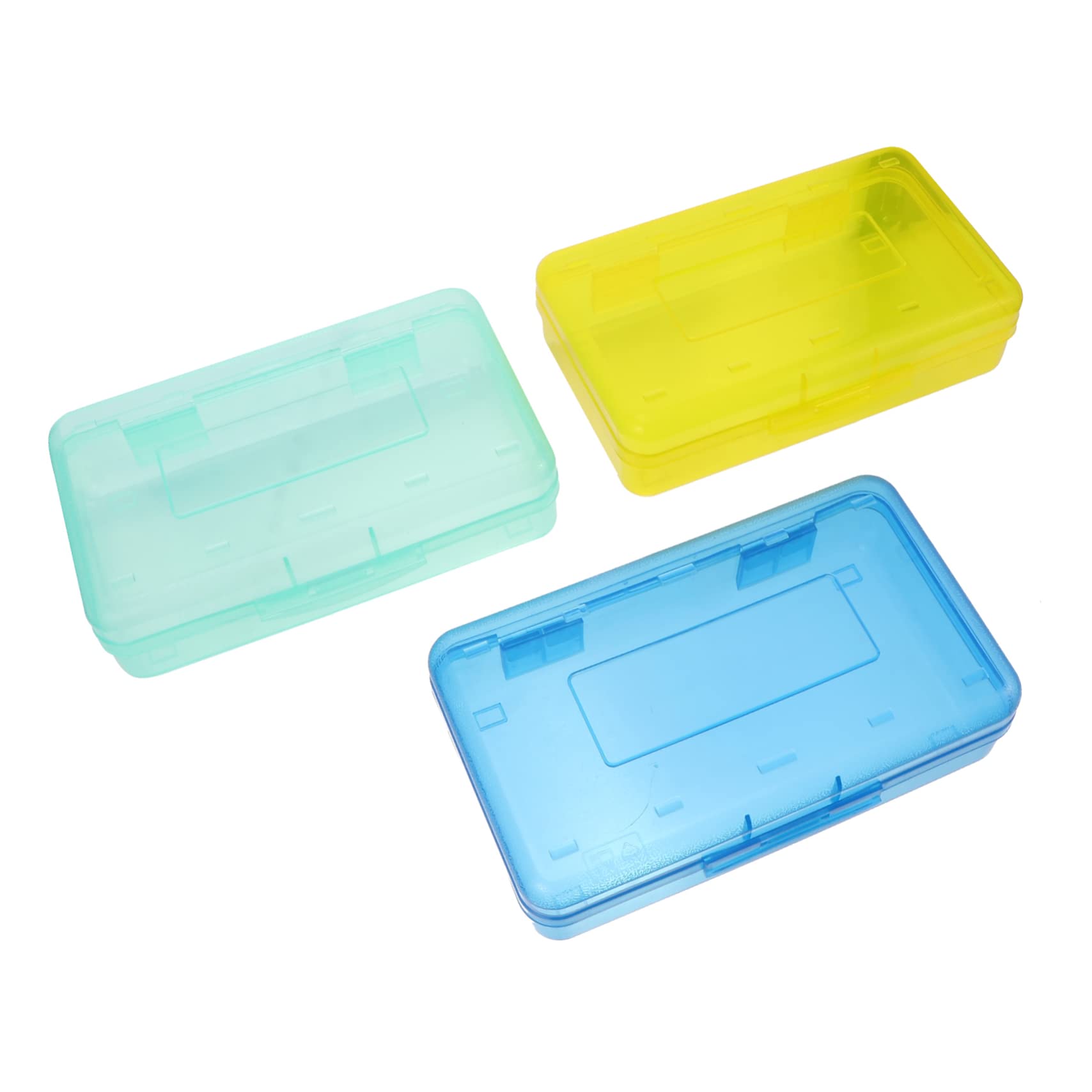 3pezzi Scatola Portaoggetti Trasparente Per Cancelleria Da Resistente Design Impilabile Per Studenti e Ufficio Organizzatore Multifunzionale Per Matite Penne e Forniture Di