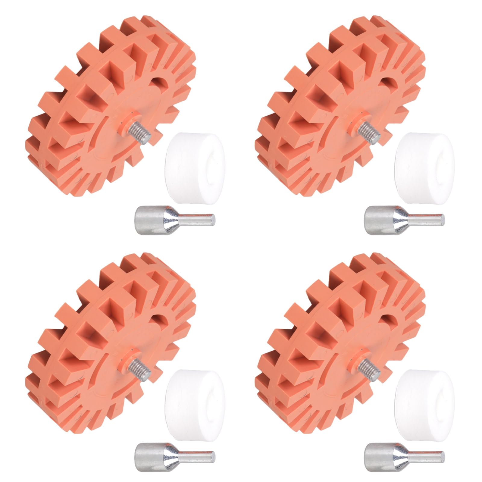 4Pcs Air Propelled Gluey Expunger Wheel Rubber Tool Set for Auto Repair Furniture Refinishing Automobile Repair Gluey Expunger