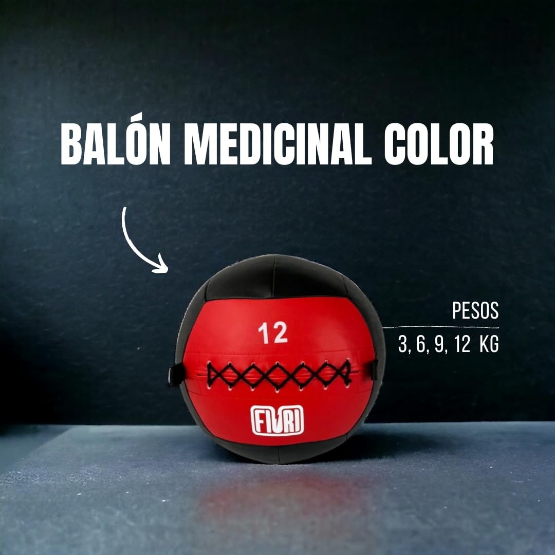 Wall Ball, Balón Medicinal Crossfit, Entrenamiento Funcional de Fuerza y Velocidad, Alta Intensidad, Pelota de 3, 6, 9 y 12 kg