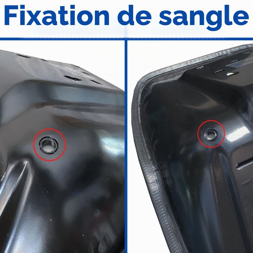 Coque d'assise pour tracteur KS 560, PVC, noir, largeur 49,6 cm