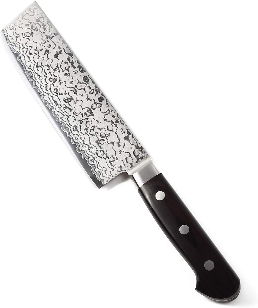 🛒 Flash Sale Syosaku Japanese Vegetable Knife Shaded Damascus VG-10 16 Layer Black Pakkawood Handle, Nakiri 6.3-inch (160mm) Cheapest 🛒 Syosaku Japanese Vegetable Knife Shaded Damascus VG-10 16 Layer Black Pakkawood Handle, Nakiri 6.3-inch (160mm)