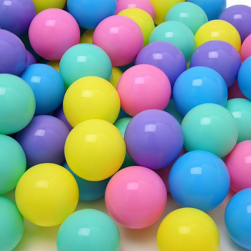 LittleTom Dès la Naissance : Balles pour Piscine a Balle pour Bébé - 7cm Boule Plastique Enfant Balle de Jeu - Boule pour Bebe Balles Plastique Boules pour Piscine à Boules Jeux pour Enfants