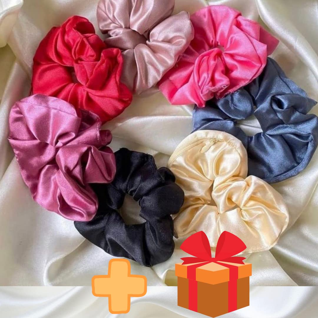 Cartly Brand® XL Size Pastel colors Pure Silk Scrunchies Luxury set of 7 with One Gift for Girls and Women accessories scrunchie multicolor scrunchy (B09GNJVSB9) Amazon Price History, Amazon Price Tracker