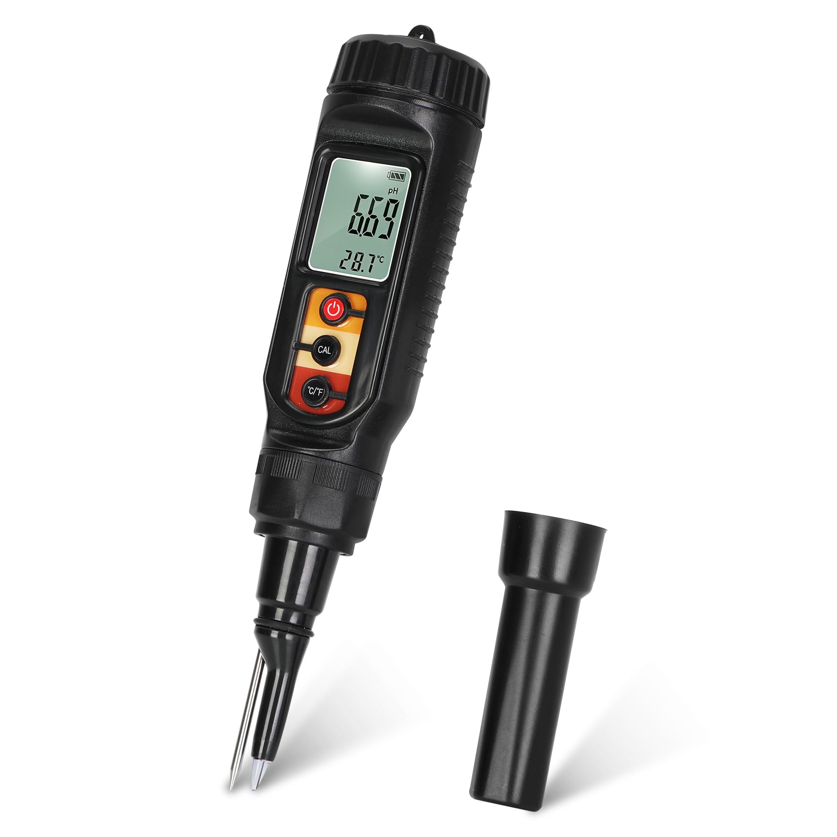 Digital PH Meter for Food, Waterproof PH Meter for sourdough. Equipped with a Piercing Probe Electrode to detect The PH Value of Soft soils, Suitable for Meat, Cheese, Brewing and Water, Etc.