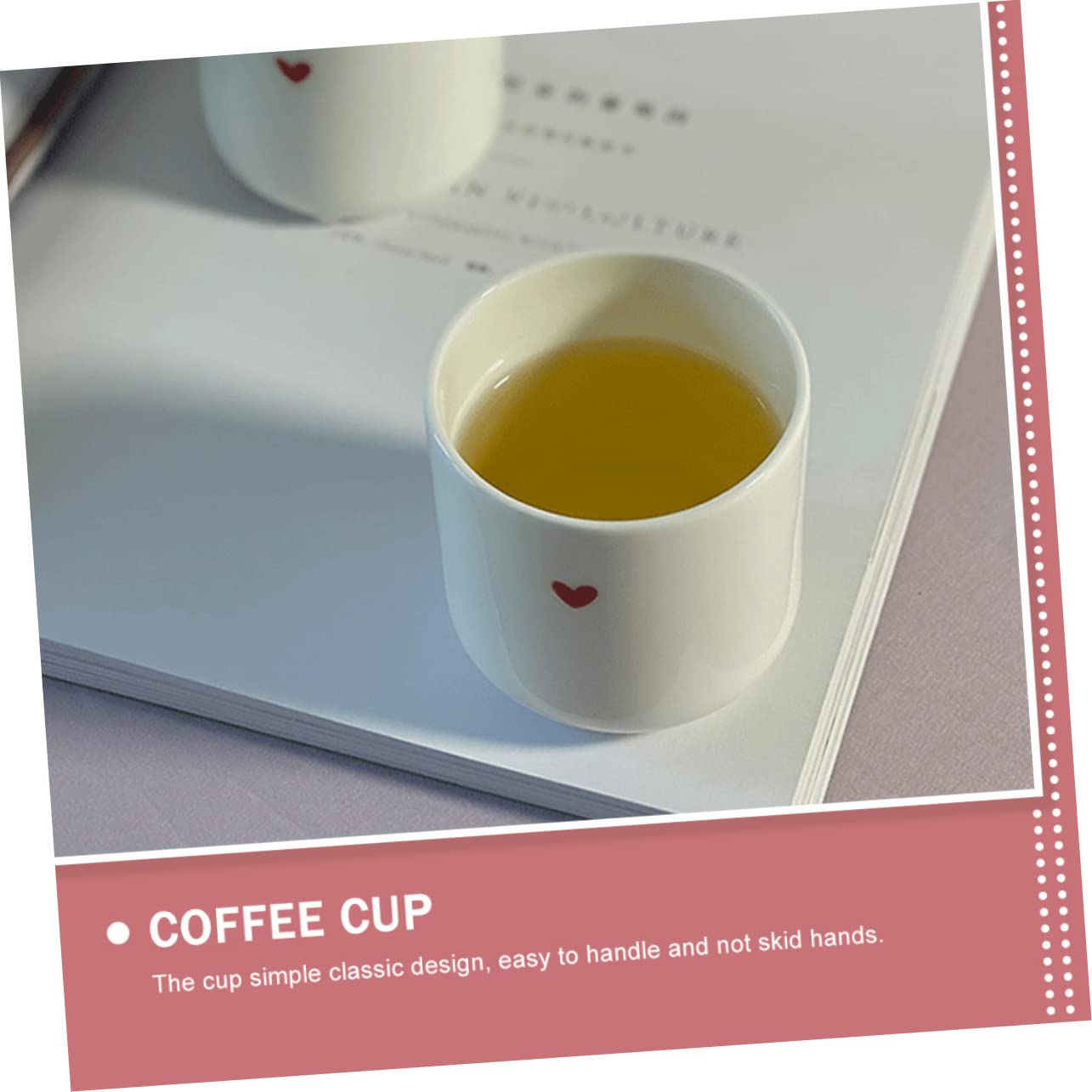 Taza de café expreso Tazas de café únicas - Taza de café Tazas en forma de corazón Taza de té de cerámica Taza de té de porcelana expreso Taza de té Taza de cerámica Vaso de jugo Amantes Concentrado