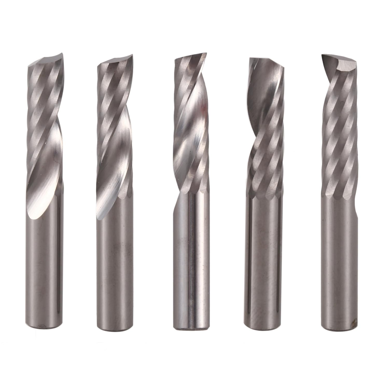 5 fresas de carburo tungsteno una sola flauta con vástago 6 mm, x 22 48, fresa CNC for tallar madera, aluminio y acrílico