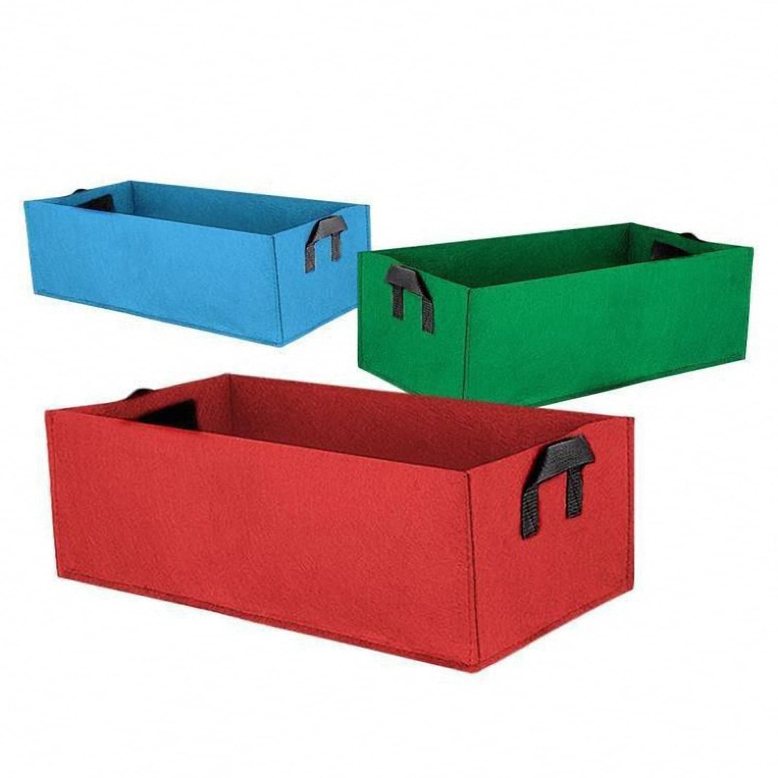 Bolsa Cuadrada para Plantar Flores de Vegetales, Bolsa de plántulas de Vegetales de Fieltro, Bolsa de Cultivo de Plantas no Tejidas engrosadas,Green,120*60*30cm