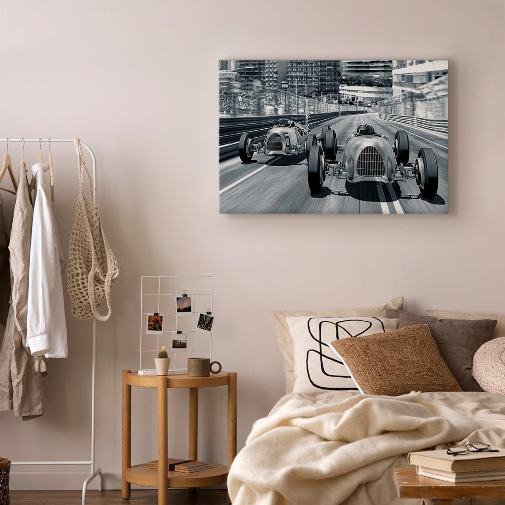 B&D XXL - Akustikbild Poster Auto Vintage, Schallschutz, Wohnzimmer, Büro | Verbessert Raumakustik, reduziert Hall, ideal fürs Büro oder Wohnzimmer, hochwertige Verarbeitung, schnelle Montage, stilvoll