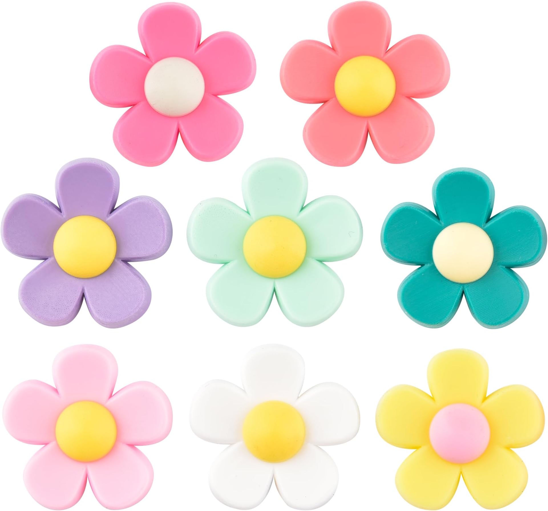 Women Colorful Flower Shoe Charms Girls Kids Daisy Shoes Decorations for Birthday Gifts