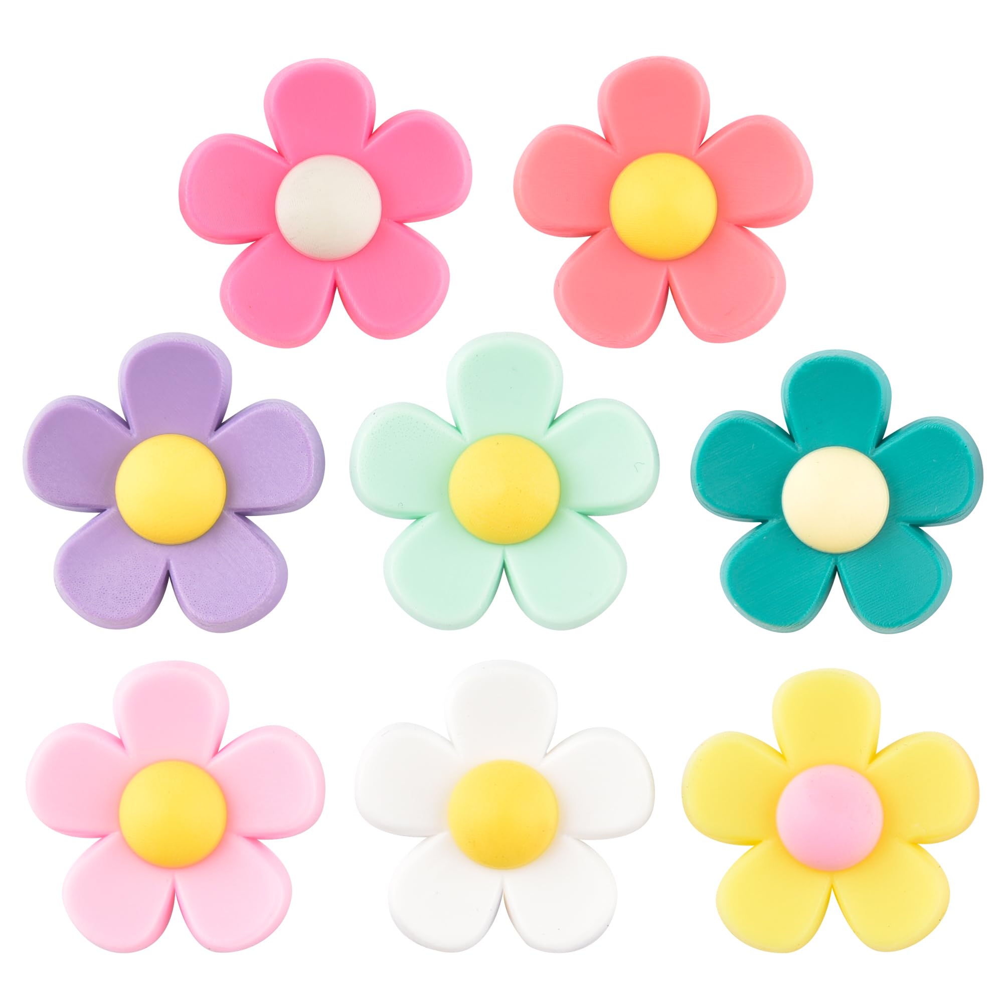 Women Colorful Flower Shoe Charms Girls Kids Daisy Shoes Decorations for Birthday Gifts