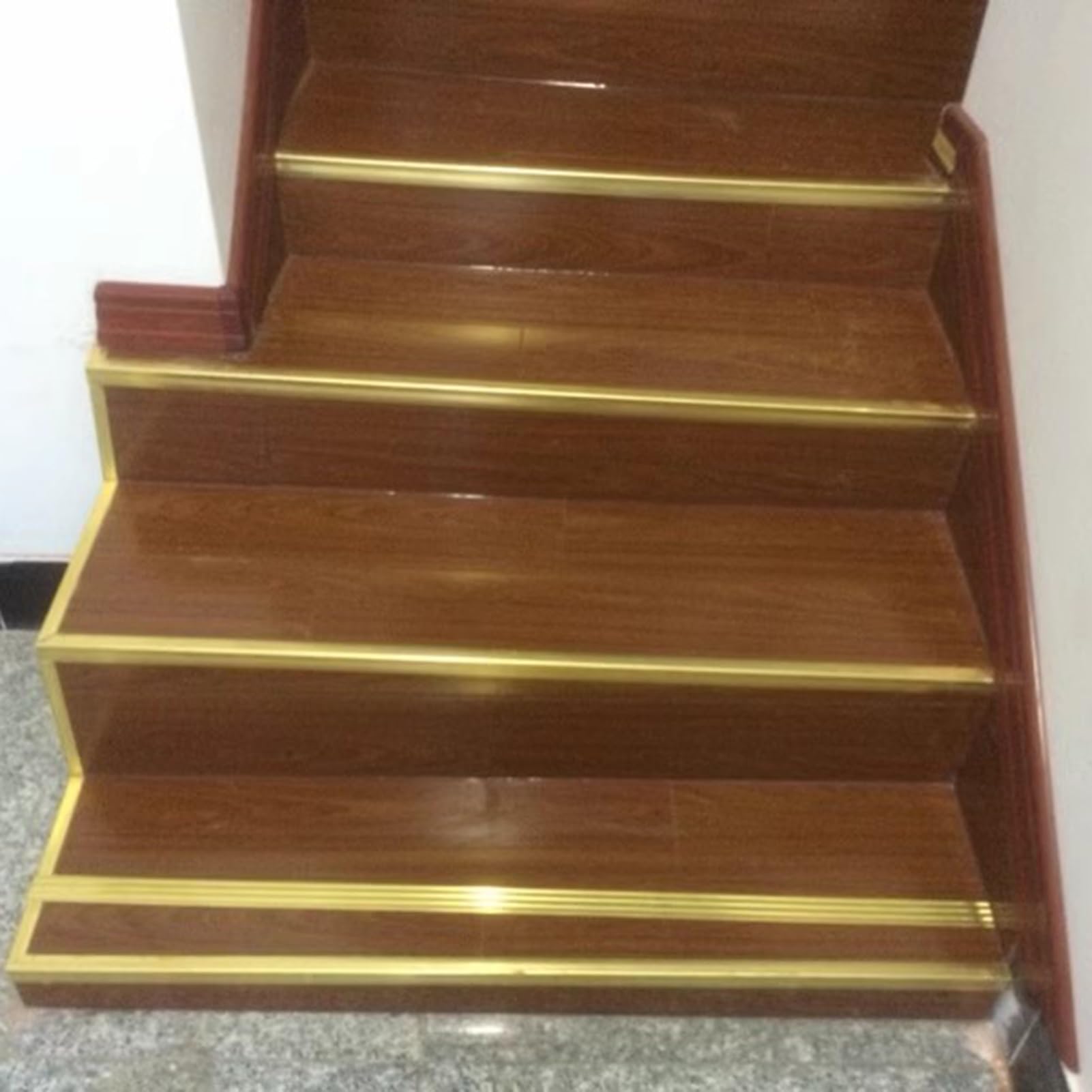 Tira de umbral Antideslizante para escaleras, de latón, Extra Ancha de 3/4/5 cm, Protector Decorativo para baldosas de mármol y Suelos de Madera (50 x 20 mm [2 x 0,8 Pulgadas])