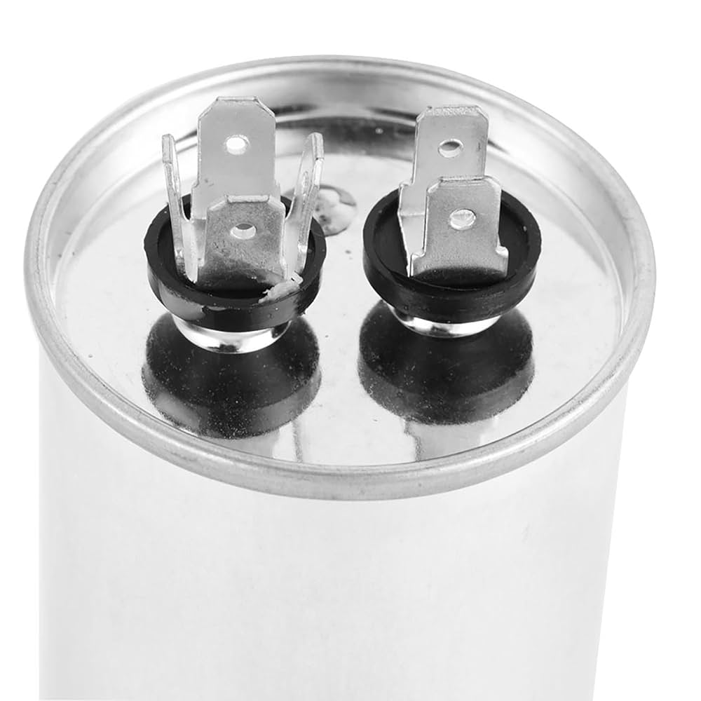 Sourcing Map CBB60 Run Capacitor 10uF 450V AC 2 Wires 50/60Hz Cylinder 74x38mm For Air