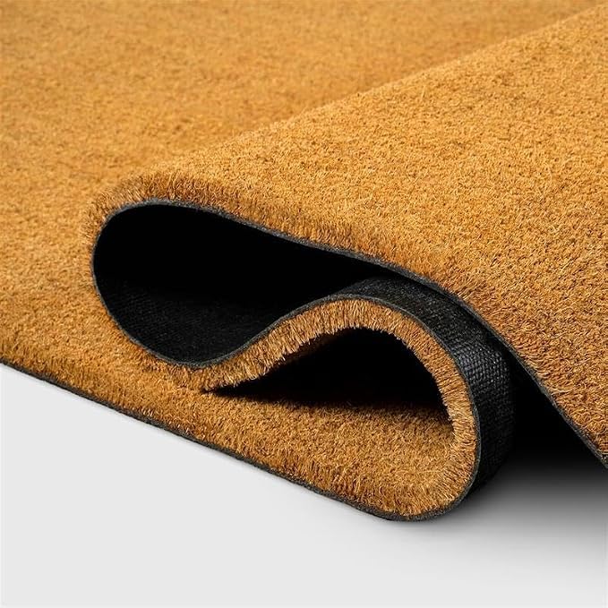 SG Traders Natural Coir Mat - Heavy Duty Outdoor Doormat, Durable Coconut Fibre Matting, Cut to Size Coir Door Mat for Entrance, Weather Resistant and Non Slip Backing for Stability (100cm x 250cm)