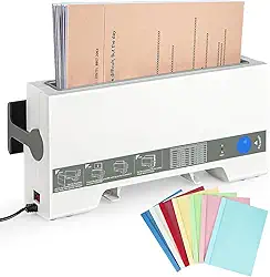 Máquina Elétrica de Encadernação Térmica 110V, Máquina de Colagem de Documentos A4, Máquina de Encadernação Térmica Capacidade de 280 Folhas, Quantidade Máxima de Encadernação de 210 mm