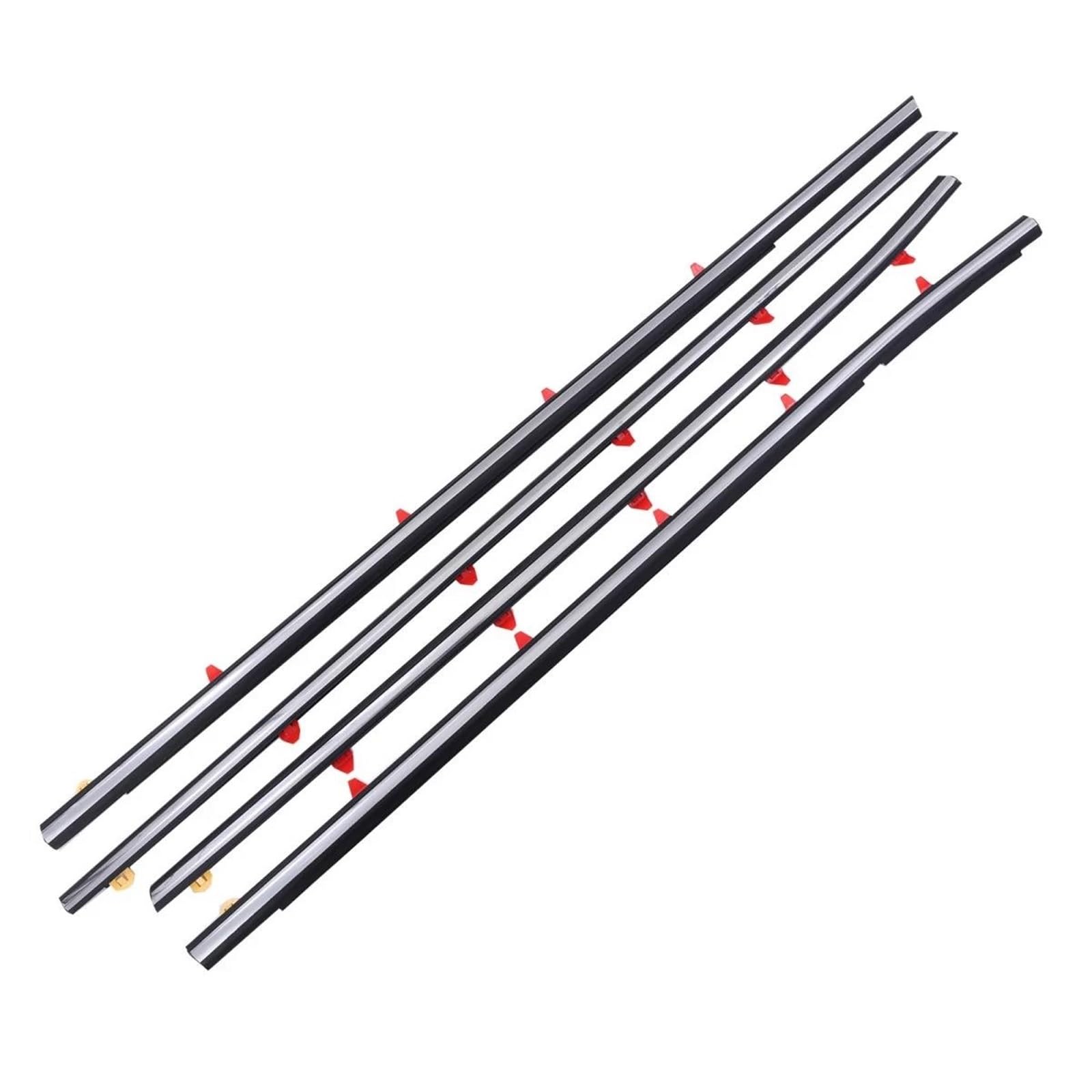 Ujnheq One Color 4Pcs Car Window Weatherstrip Chrome For Accord 1998-2002 72450-S84-A01 72410-S84-A01 72950-S84-A01 72910-S84-A01 Insulation Seal
