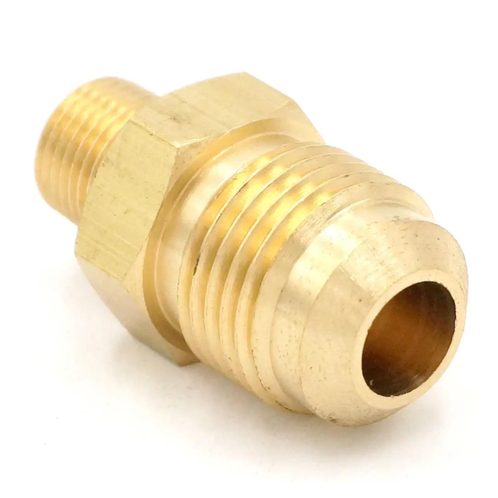 AARTERZZA SAE Thread 5/8"-18 UNF Fit Tube OD 3/8" - 1/8" NPT Male Brass SAE 45 Degree Pipe Fitting Adapters Connectors 1000PSI