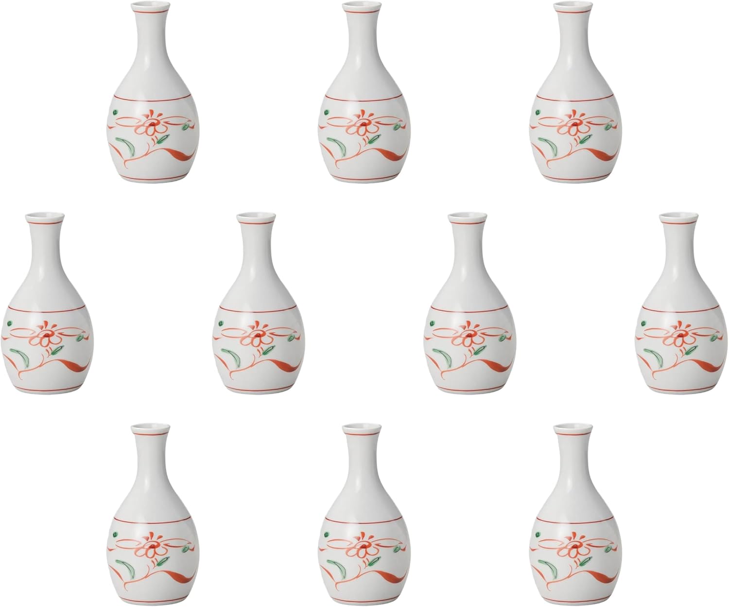 一輪挿し 花器 徳利 御神酒 染付 印判 山水 家屋 中国 青花 長首瓶