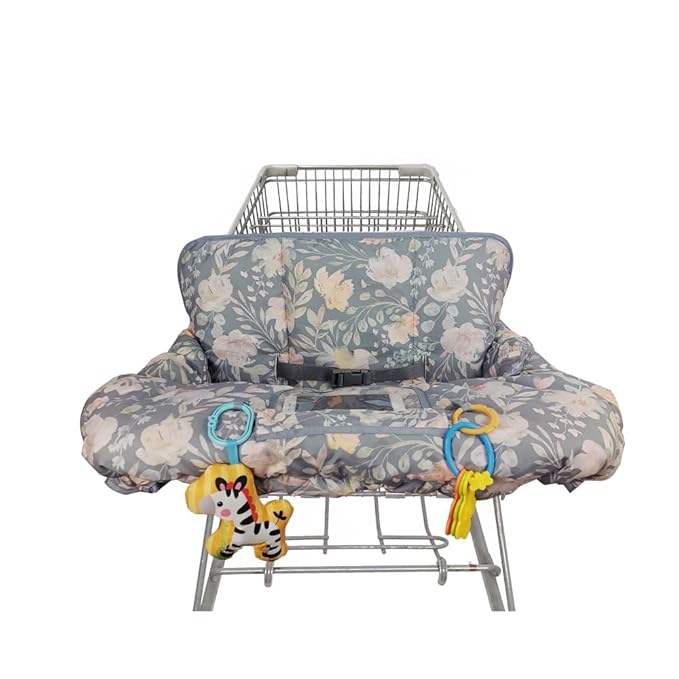 ICOPUCA Shopping Cart Cover for Baby, 2 in 1 cart Cover for Babies N high Chair Cover, Padded Grocery cart Cover for Baby Girl boy, Universal fit