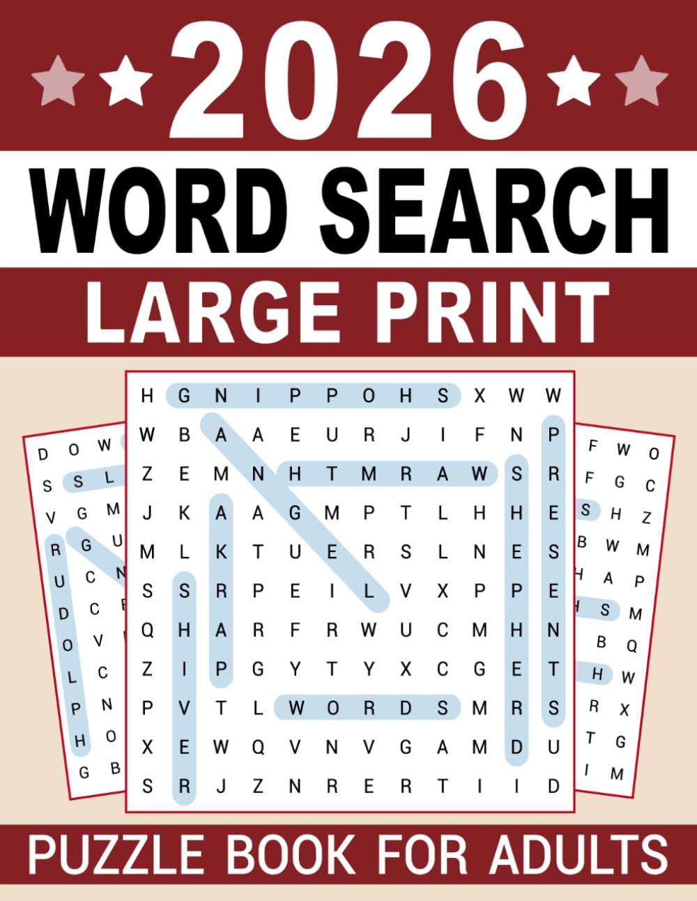 Word Search Puzzle Book for Adults Large Print: Large Print Puzzle Book for Adults With Entertaining Themes and Relaxing Activities