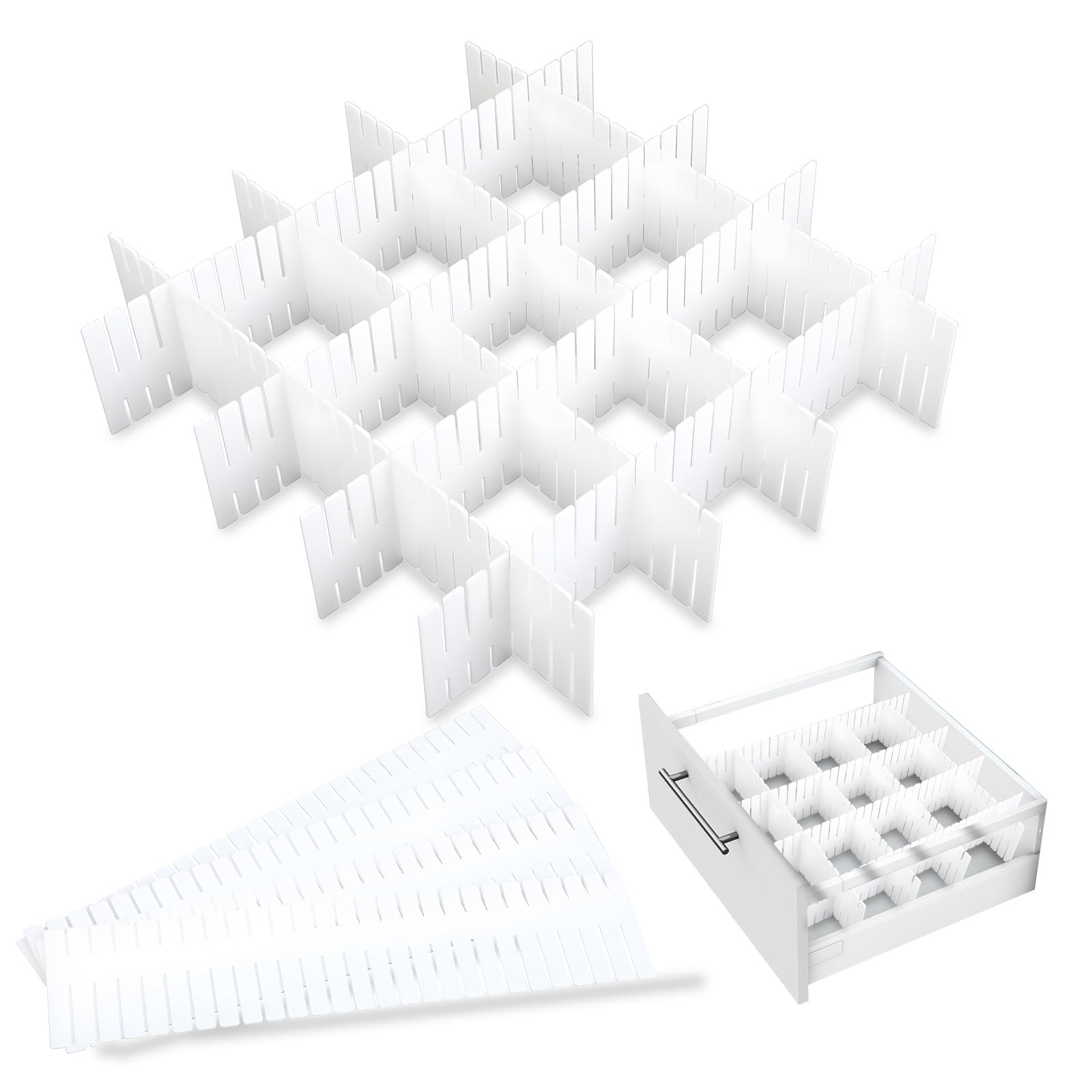 Divisori per Cassetti, 20 Pezzi, Separatori per Cassetti