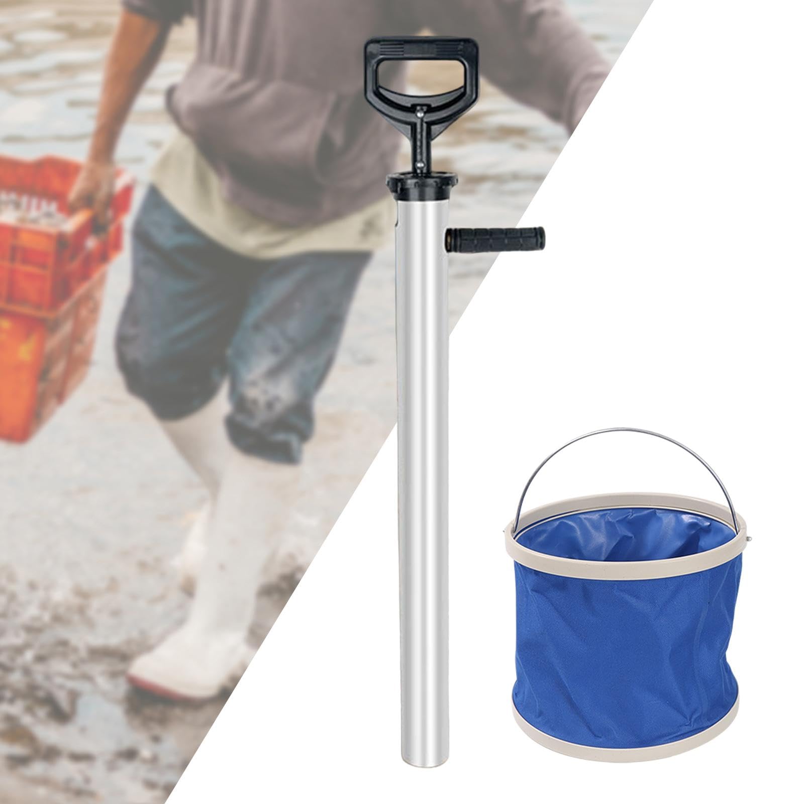 kowaku Multiuse Shrimp Extractor with Water Bucket for Outdoor Fishing, 92cm
