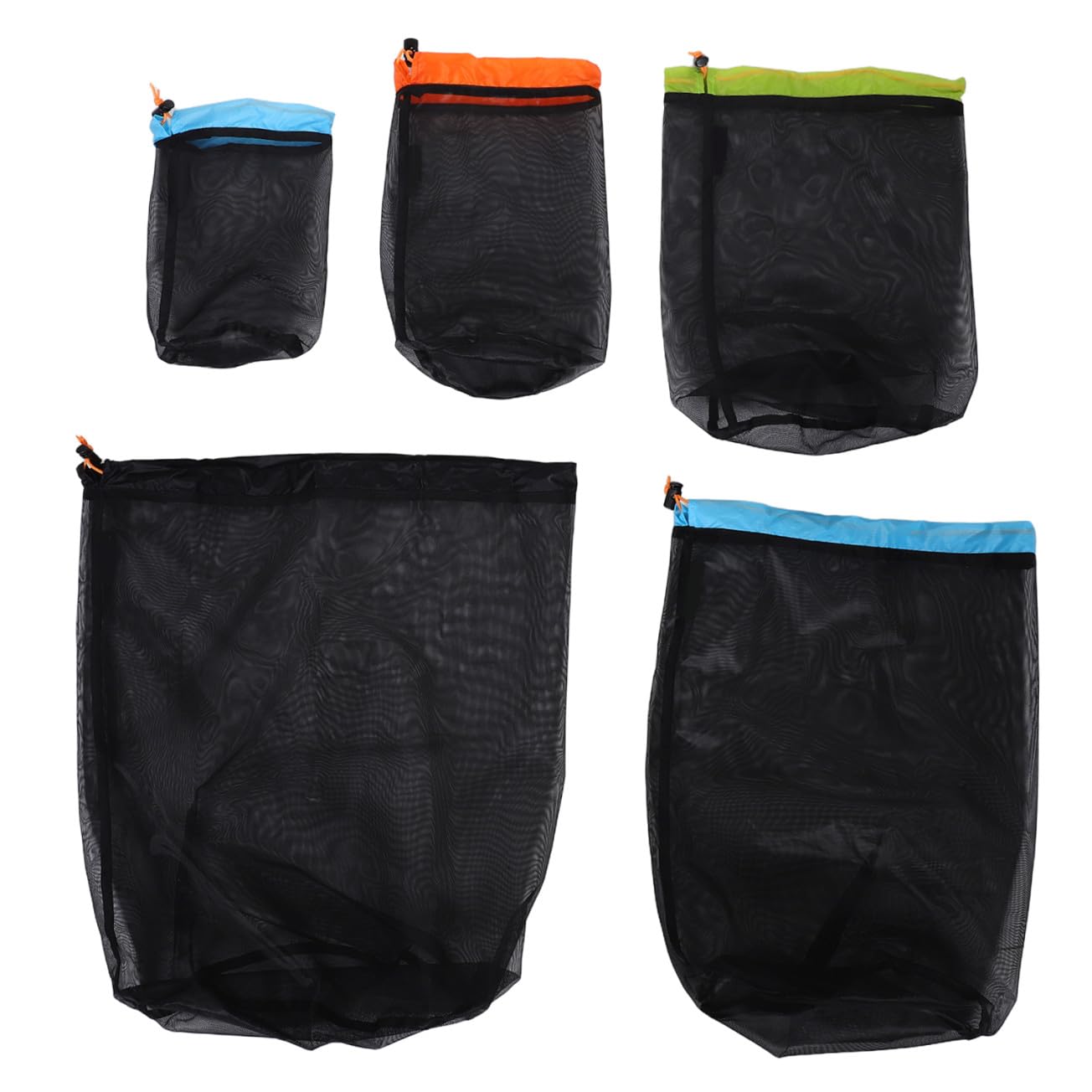 Juego de Bolsas de Malla Cordón para Acampar y Viajar, Bolsa de Almacenamiento Ligera y Reutilizable de Poliéster para Sacos de Dormir, Set de 1