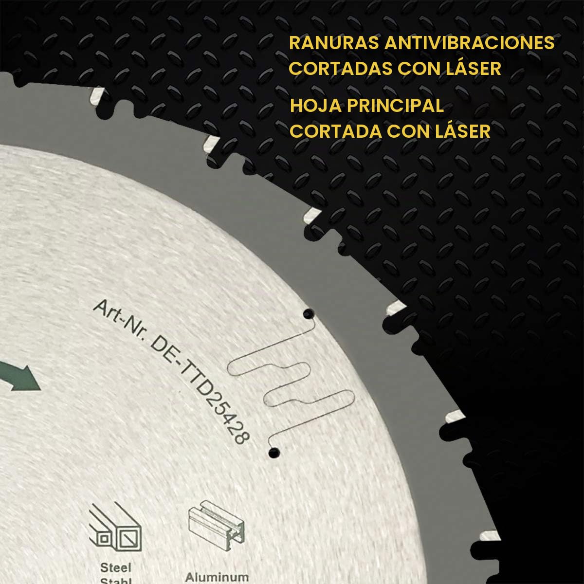 TWIN-TOWN HM - Hoja de sierra circular TCT multifunción (254 x 30 mm, 28 dientes, hoja versátil de carburo de tungsteno, ideal para madera, madera con clavos, acero, aluminio, acrílico