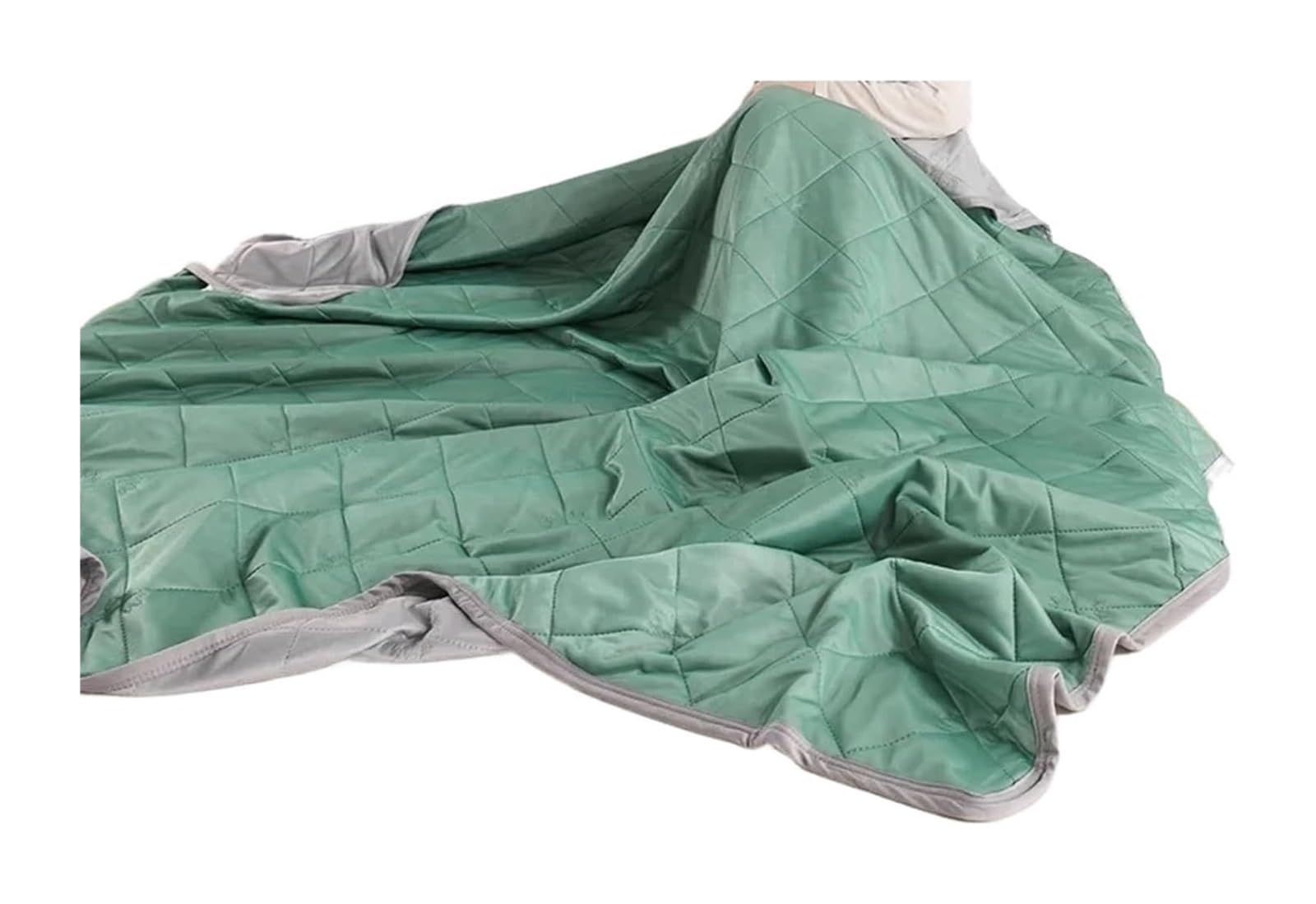 EBzvblxm Cooling Blanket for Summer, Double Side Cold Fabric Cooling Blanket For Summer Multicolor Multiple Sizes(Green,150x200cm)