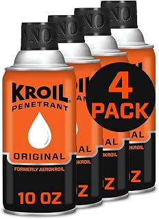 Kroil Original Penetrating Oil (Aerosol Spray-10oz Can-Case of 4) | Penetrant for Rusted Bolts, Metal, Hinges, Chains, Moving Parts | Rust, Corrosion Inhibitor (AZKS102C4)