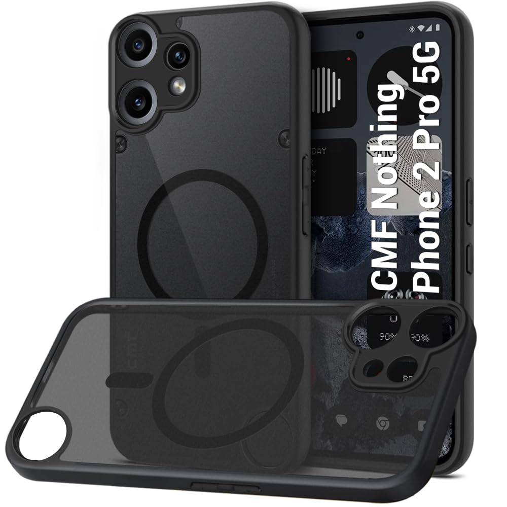 TheGiftKart Hybrid Shockproof Back Cover Case for Realme GT 6 / GT 6T 5G Compatible with MagSafe | Hard Back Cover Case for Realme GT 6 / GT 6T (PC & TPU, Translucent Smoke Matte Back, Black Sides) — Amazon image 24