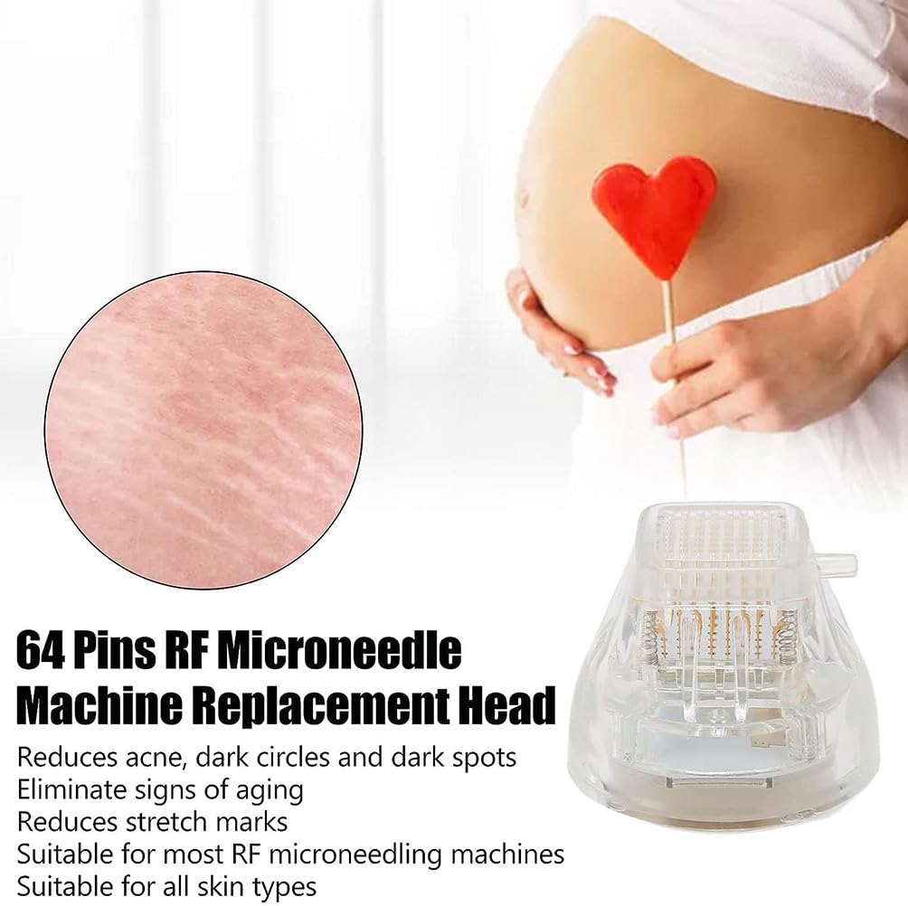 Cartucho de microagujas para máquina de belleza RF, 5 cabezales de repuesto desechables