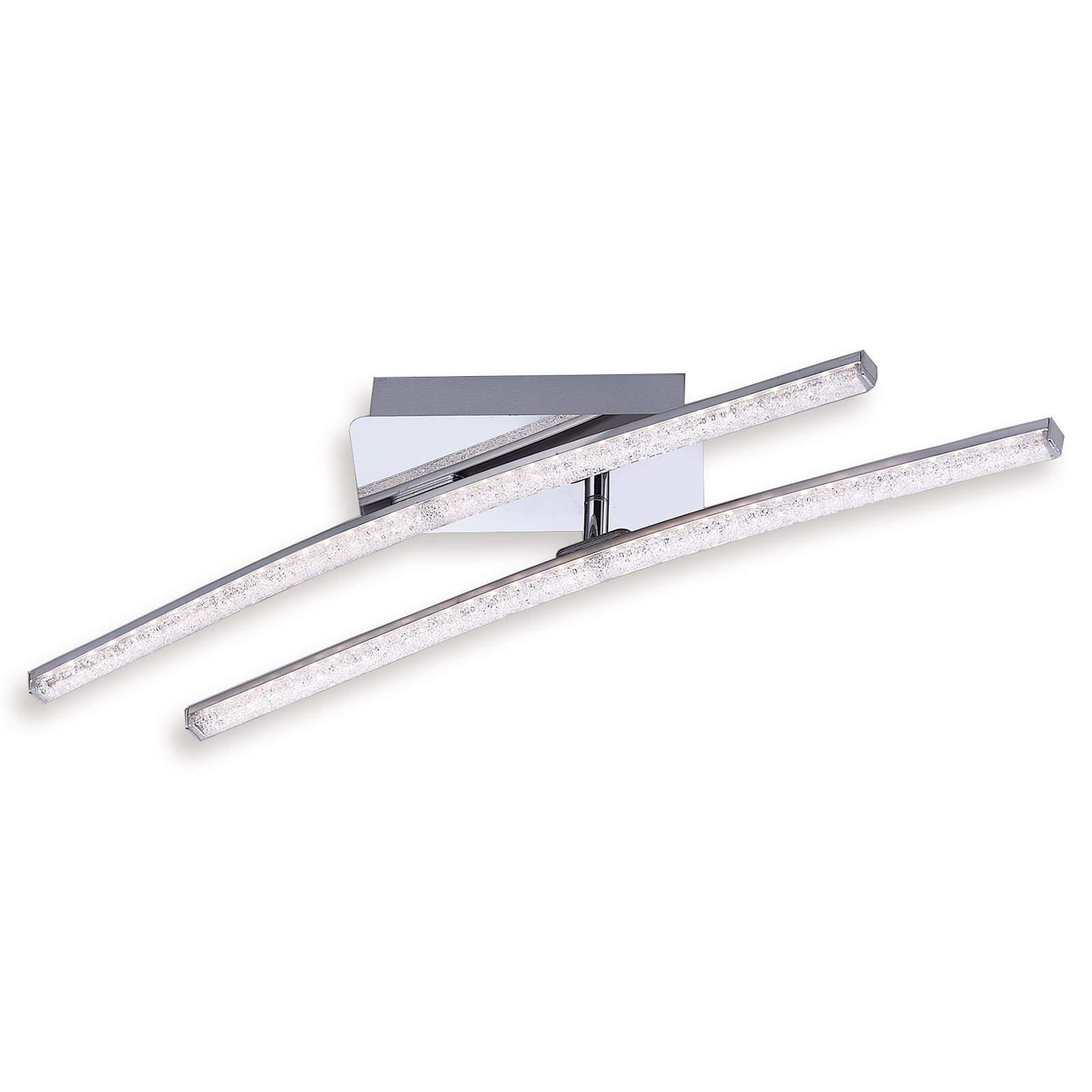 LeuchtenDirektby Paul Neuhaus 17 Simon 11290 2x 5 Watt LED Ceiling Lamp Metal Chrome LED/Built-in