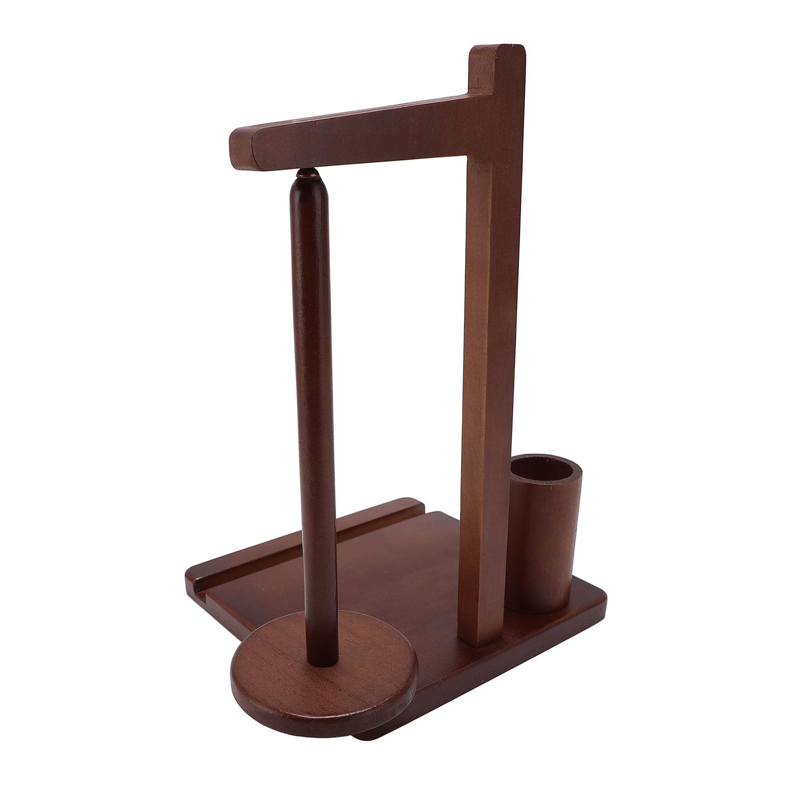 Wooden Yarn Holder With Phone Stand - Magnetic Spinner For Crochet & Knitting Balls