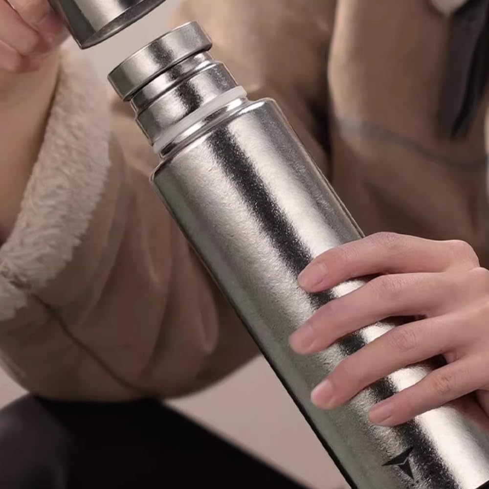 Tytanowy kubek 800 ml warstwa izolacyjna lekka butelka kempingowa - zatrzymywanie ciepła duża pojemność naczynia do picia na świeżym powietrzu