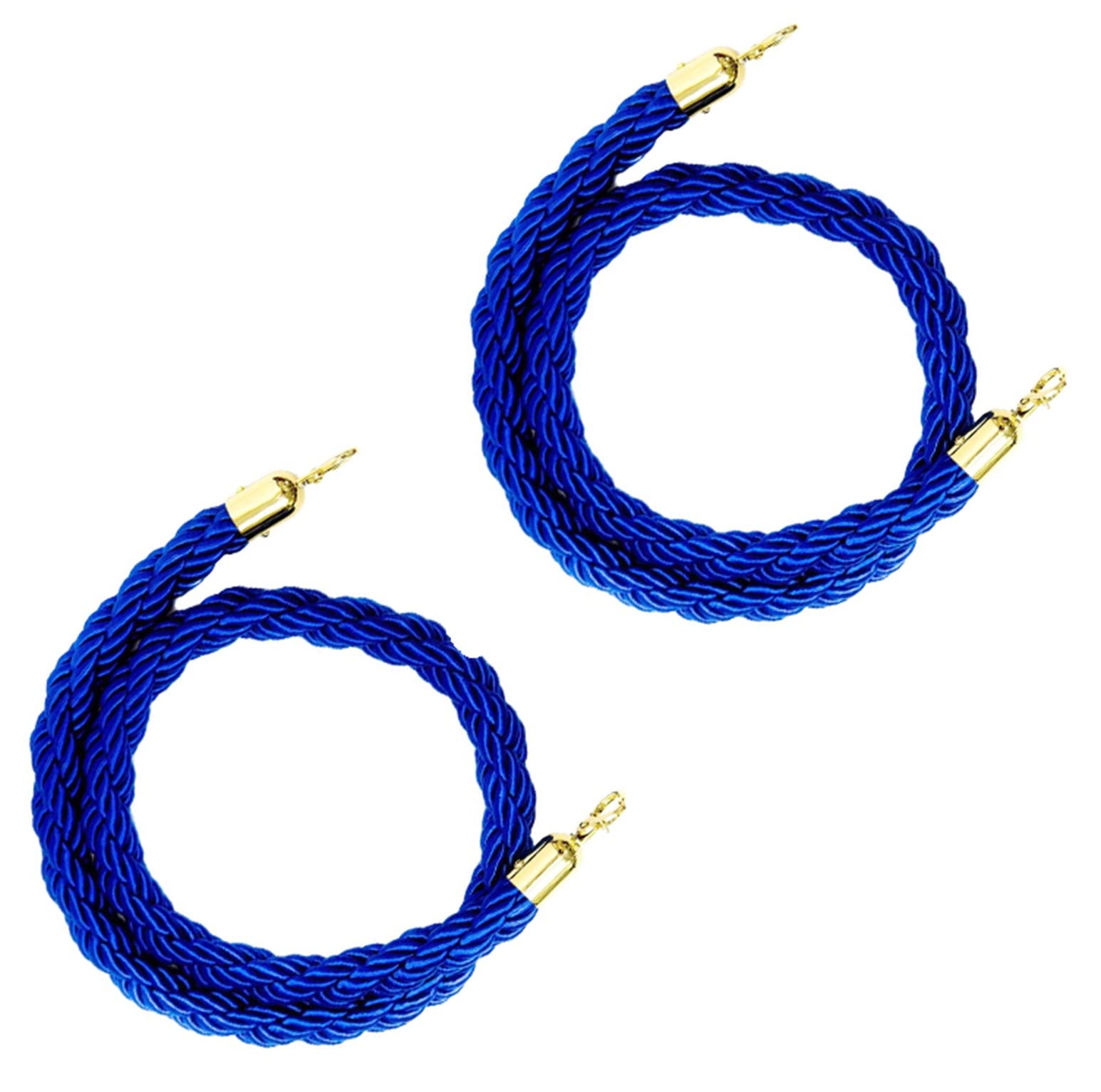 Guardrail rope， Safety Barrier Rope Hemp Braided, VIP Stanchion Post Ropes for Crowd Control, Museum Gallery Theaters/(Gold Hook,150Cm/4.9Ft)