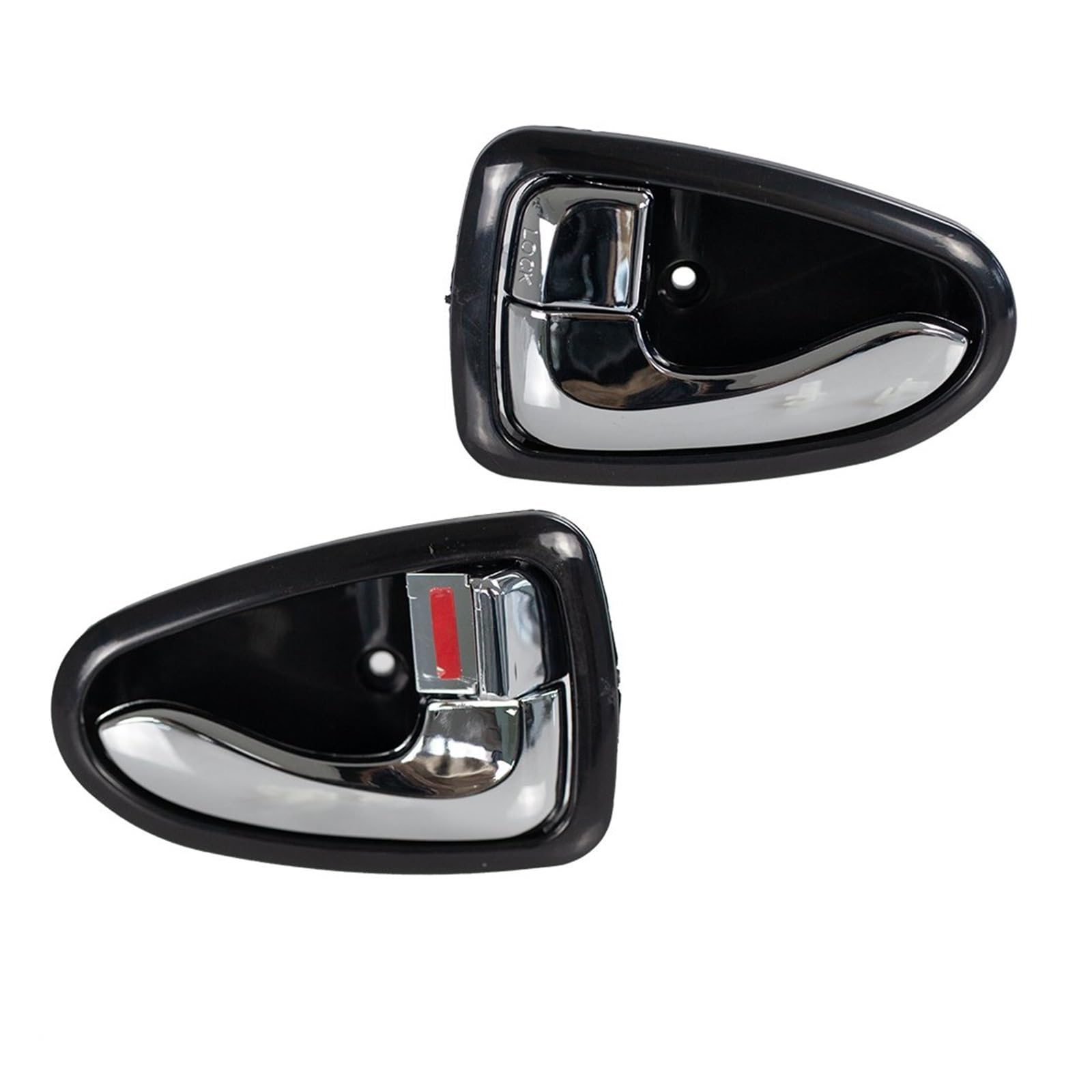 Wijhjet 1 Pair Chrome For Hyundai For Accent For Verna 2000-2006 Car Inner Door Handle Black Chrome Interior 8262025000 Car Interior Door Handle(1 Pair Chrome)