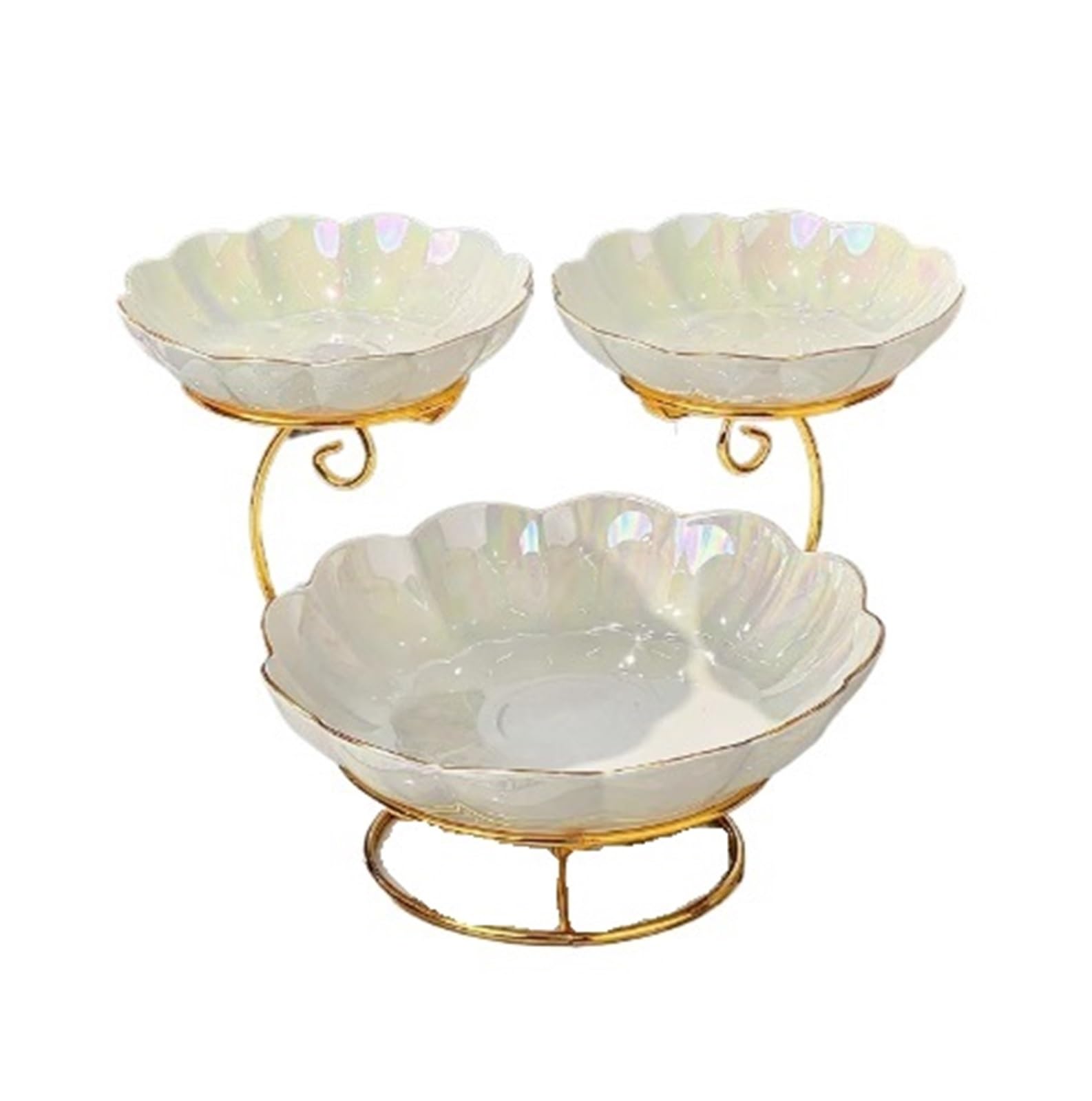 Hhaoran-9868 Tiered Serving Tray A Luxurious Multi-tiered Cake Stand, Perfect For Displaying Snacks And Pastries Cupcake Stand(Large)