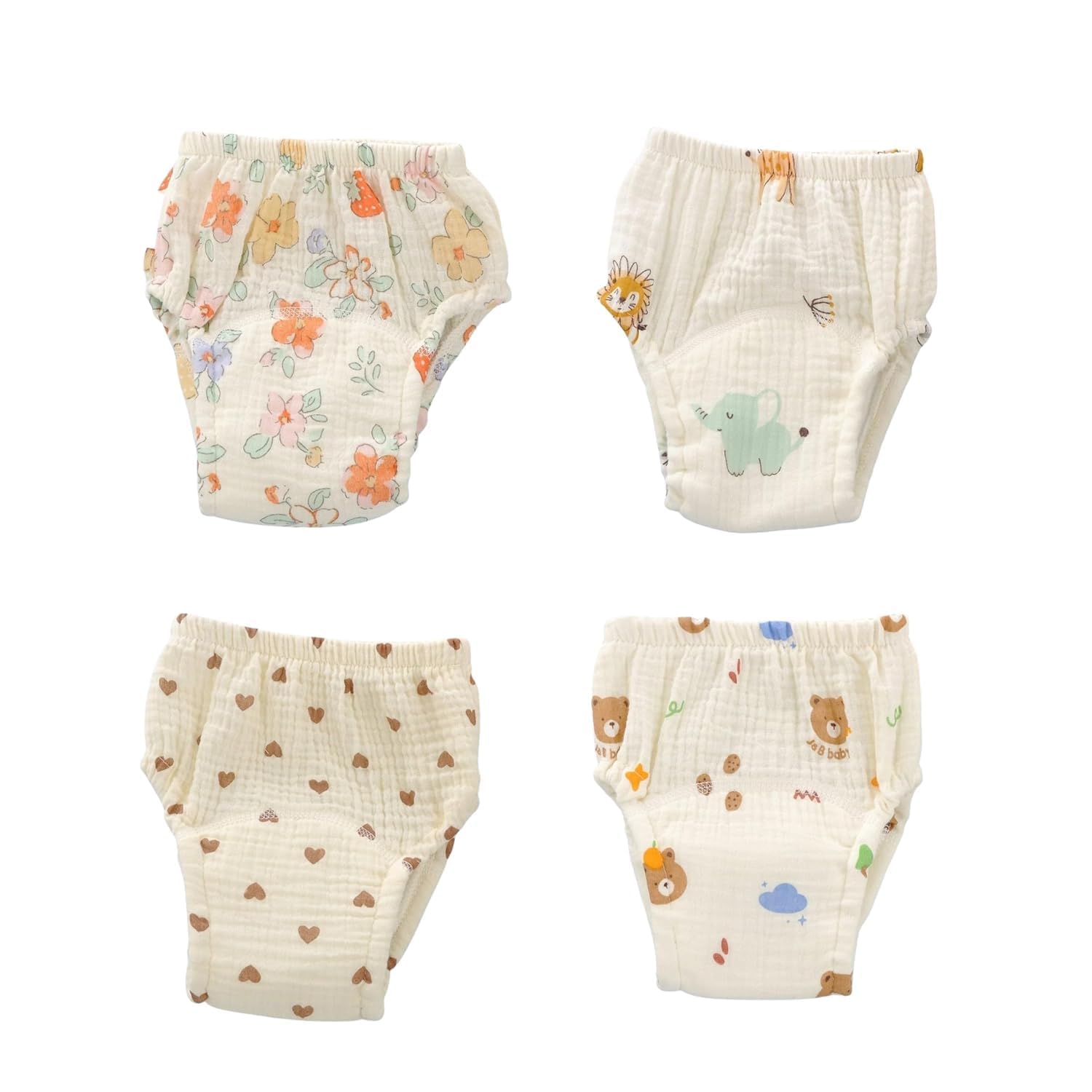 pilu Baby Training Dipar for Baby Boys & Girls Soft Cotton Reusable Potty Training Dipar Absorbent & Washable Baby Toilet Training Diapar (12-24 Months, 12, count) 4