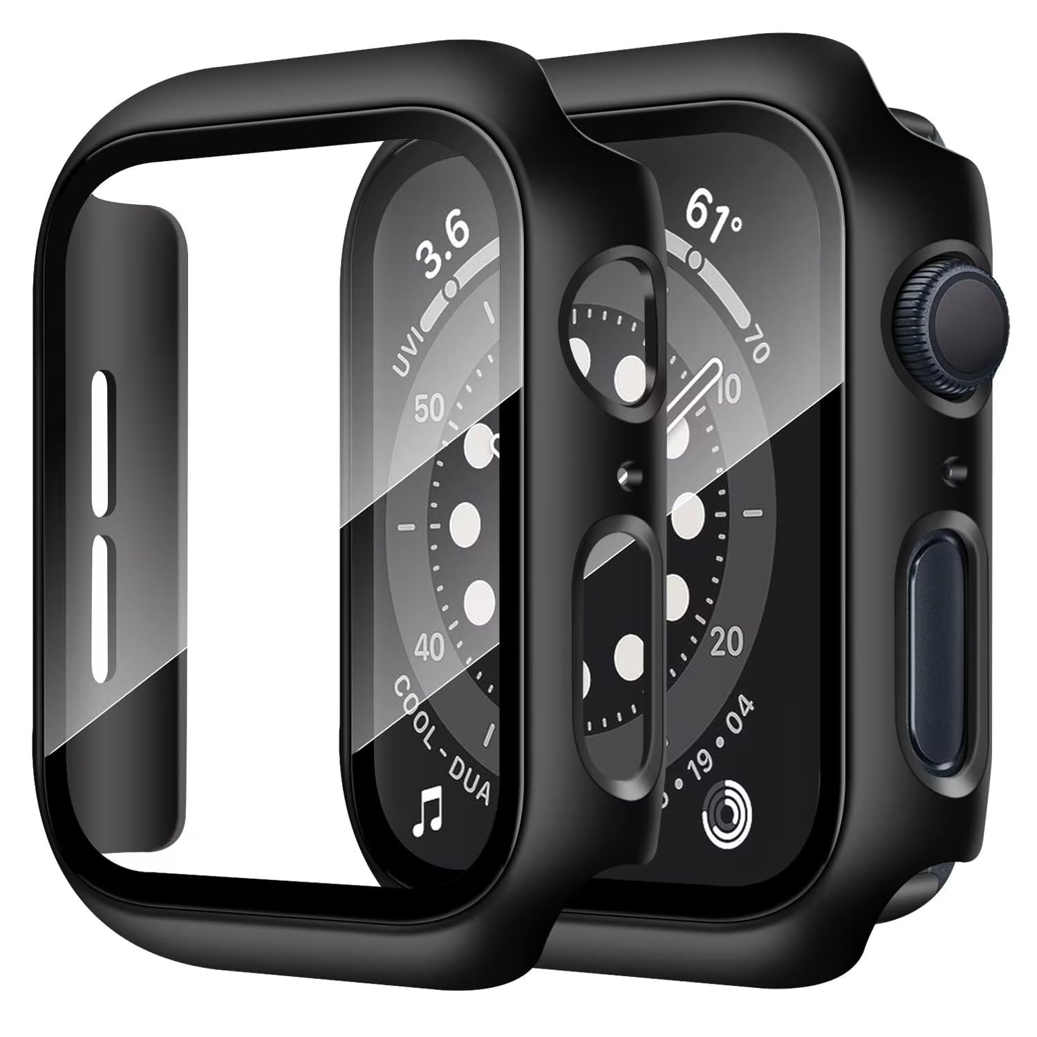 VEMIGON Hard PC Case Compatible with Apple Watch Series 6 5 4 SE/SE2 40mm with Tempered Glass Screen Protector, iWatch Case with Screen Guard, Touch Sensitive, Bumper Protective Cover - (40mm Black)-image-48
