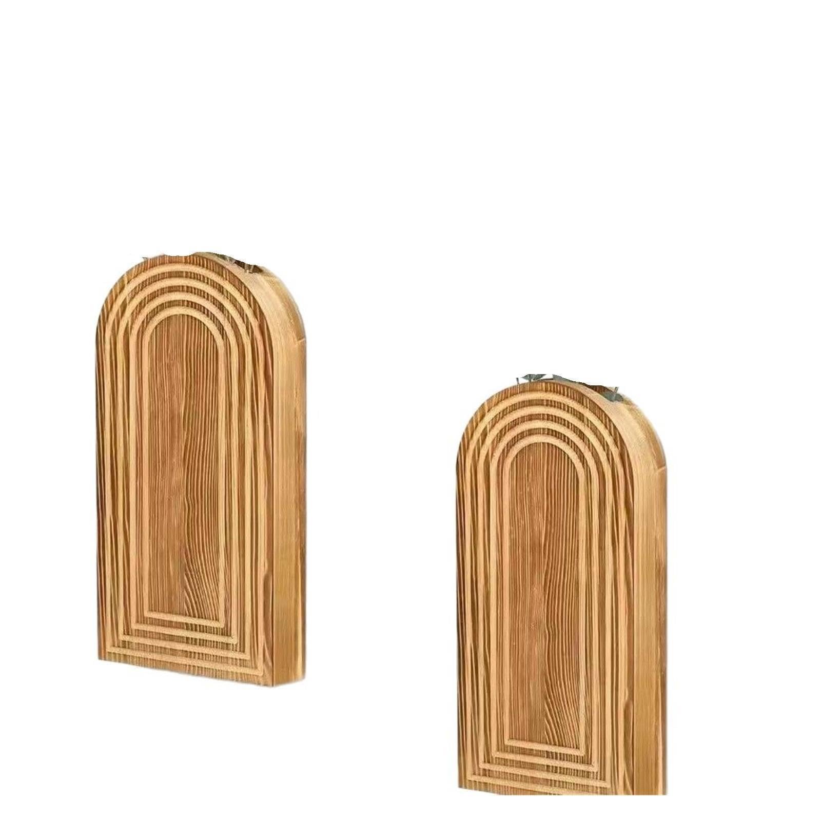 Dekorative Vase aus massivem Holz zur Wandmontage Für Haushalt