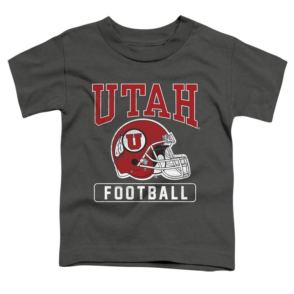 University of Utah Official Basketball Unisex Toddler T Shirt,Charcoal, 4