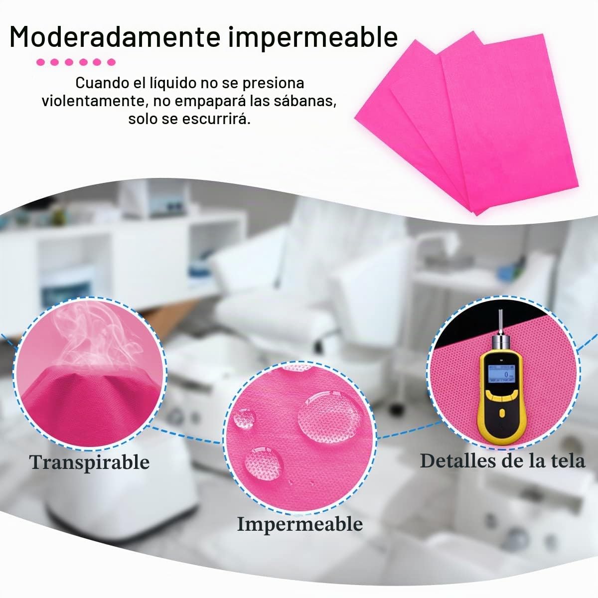 100 PCS Sábanas Desechable, Tvvcalk Sabanas Masaje Desechables Para Camilla de Masaje, Belleza, Tatuaje, SPA, 80 * 180cm
