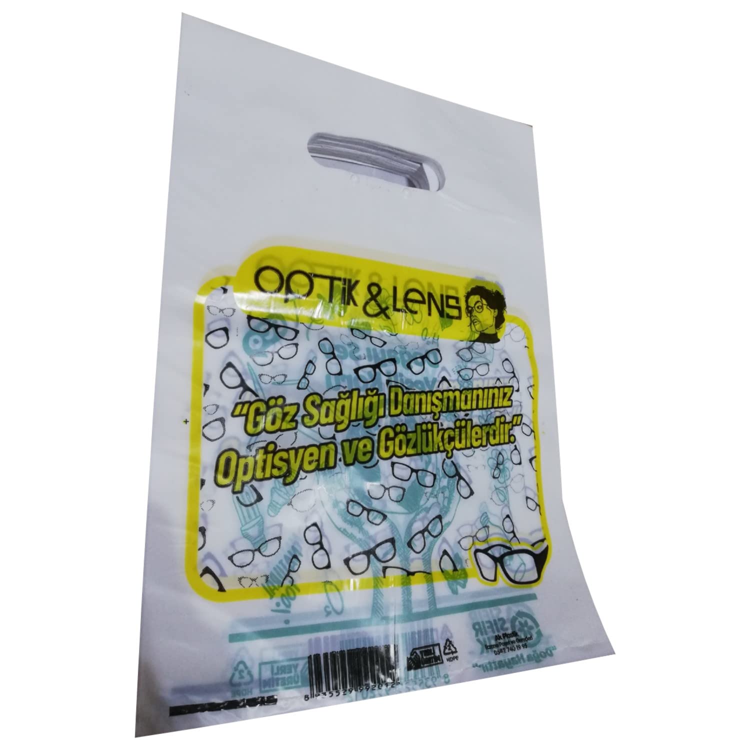 Baskılı Optik Gözlük Poşeti El Geçme 22x32 Cm 1 Kg x 200'lü