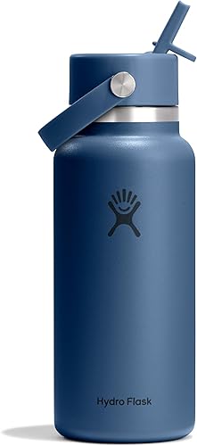 Miniatura 33 de Hydro Flask Botella de agua – Acero inoxidable aislado – Tapa flexible con popote de boca ancha, antiderrames, a prueba de fugas y recargable en 32
