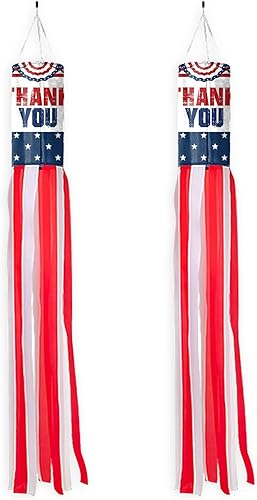 2 piezas de 40 pulgadas bandera estadounidense bordada decoración patriótica de Estados Unidos, impermeable, 4 de julio, porche, al aire libre, para